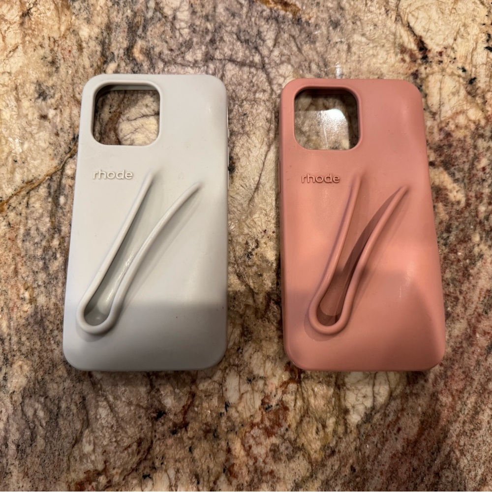 RHODE Phone Case Set - Gray and Pink
